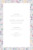 Menu de baptême Mille fleurs rose Menu de baptême Mille fleurs rose