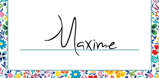 Marque-place Baptême Mille fleurs jaune Marque-place Baptême Mille fleurs jaune