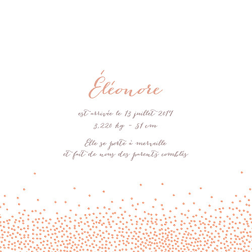 Faire-part de naissance Éveil photo corail Faire-part de naissance Éveil photo corail
