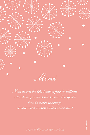 Carte de remerciement mariage Hollywood corail - Page 2 Carte de remerciement mariage Hollywood corail - Page 2