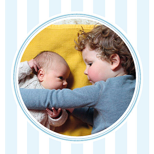 Carte de remerciement Petites douceurs photo bleu Carte de remerciement Petites douceurs photo bleu