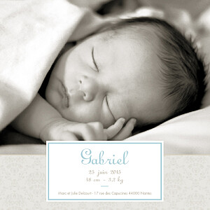 Faire-part de naissance Ambiance florale bleu Faire-part de naissance Ambiance florale bleu