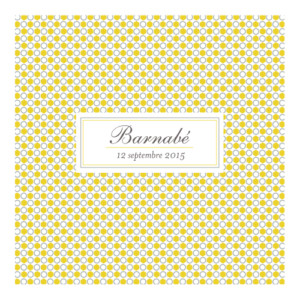 Faire-part de naissance Cambridge jaune Faire-part de naissance Cambridge jaune