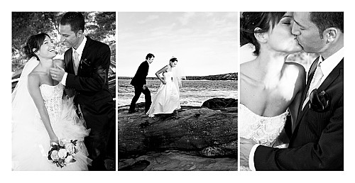 Carte de remerciement mariage 3 photos (panoramique) blanc Carte de remerciement mariage 3 photos (panoramique) blanc