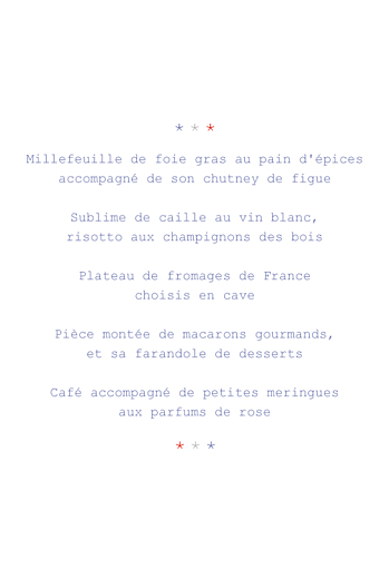 Menu de mariage Paris (4 pages) bleu gris rouge - Page 3 Menu de mariage Paris (4 pages) bleu gris rouge - Page 3