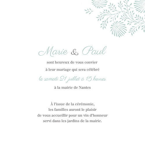 Faire-part de mariage Idylle (4 pages) vert d\'eau - Page 3 Faire-part de mariage Idylle (4 pages) vert d\'eau - Page 3