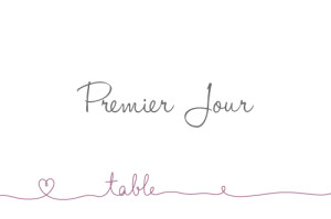 Marque-table mariage Tendresse violet