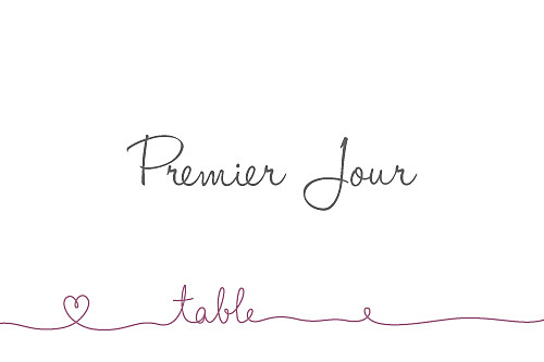 Marque-table mariage Tendresse violet Marque-table mariage Tendresse violet