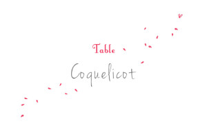 Marque-table mariage Bouquet rouge Marque-table mariage Bouquet rouge