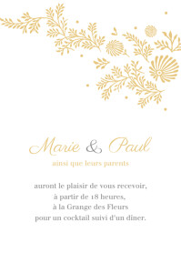 Carton d'invitation mariage Idylle pollen Carton d'invitation mariage Idylle pollen
