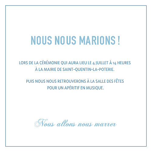 Faire-part de mariage Marrons-nous (4 pages) bleu foncé Faire-part de mariage Marrons-nous (4 pages) bleu foncé