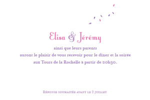 Carton d'invitation mariage Grand bouquet lilas Carton d'invitation mariage Grand bouquet lilas