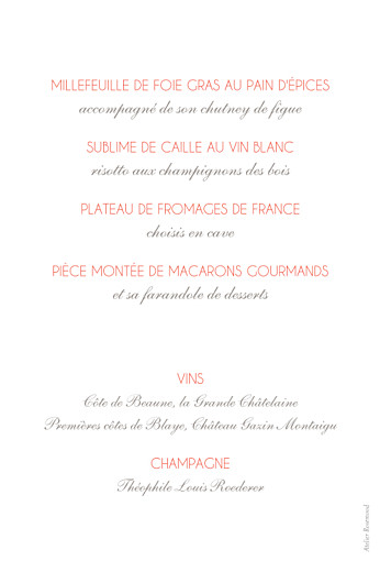 Menu de mariage Réjouissance blanc - Page 2 Menu de mariage Réjouissance blanc - Page 2