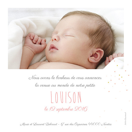 Faire-part de naissance Bucolique photo gris rose - Page 2 Faire-part de naissance Bucolique photo gris rose - Page 2