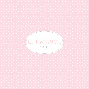 Faire-part de naissance Pois chics (4 pages) rose Faire-part de naissance Pois chics (4 pages) rose