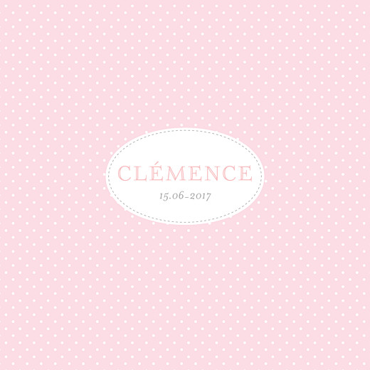 Faire-part de naissance Pois chics (4 pages) rose Faire-part de naissance Pois chics (4 pages) rose