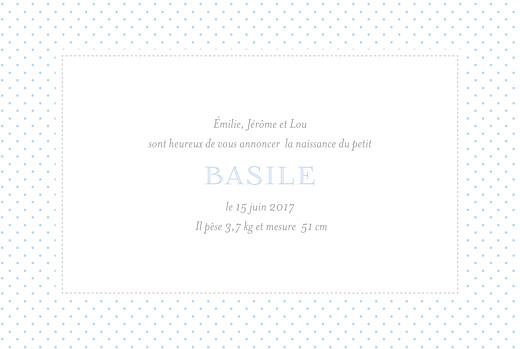 Faire-part de naissance Pois chics paysage (4 pages) bleu - Page 3 Faire-part de naissance Pois chics paysage (4 pages) bleu - Page 3