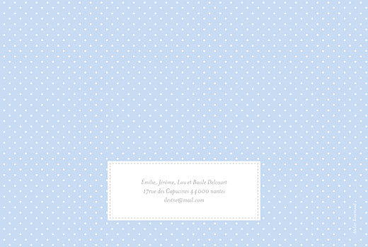 Faire-part de naissance Pois chics paysage (4 pages) bleu - Page 4 Faire-part de naissance Pois chics paysage (4 pages) bleu - Page 4