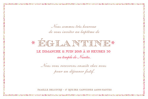 Faire-part de baptême Croix huguenote rose - Page 2 Faire-part de baptême Croix huguenote rose - Page 2