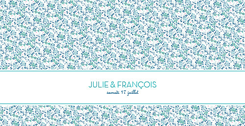 Faire-part de mariage Simplement liberty (pano) bleu Faire-part de mariage Simplement liberty (pano) bleu