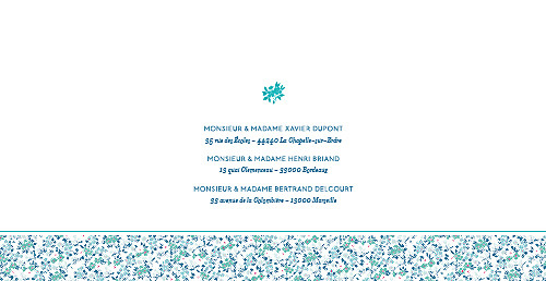 Faire-part de mariage Simplement liberty (pano) bleu Faire-part de mariage Simplement liberty (pano) bleu
