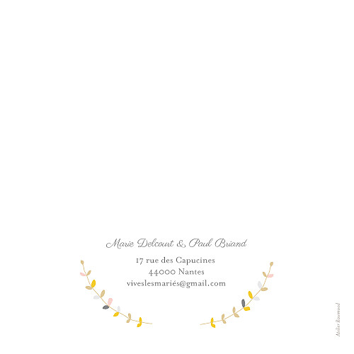 Faire-part de mariage Tandem rose ocre - Page 4 Faire-part de mariage Tandem rose ocre - Page 4
