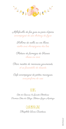 Menu de mariage Tandem rose ocre - Page 2 Menu de mariage Tandem rose ocre - Page 2