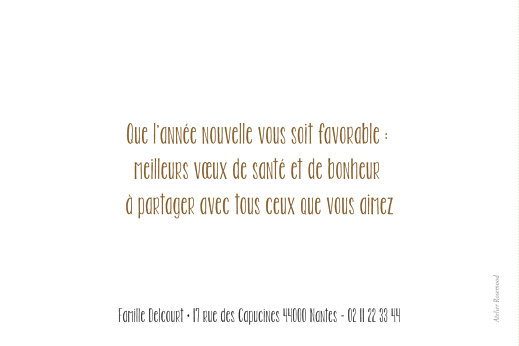 Carte de voeux Petit bandeau (gauche) blanc Carte de voeux Petit bandeau (gauche) blanc