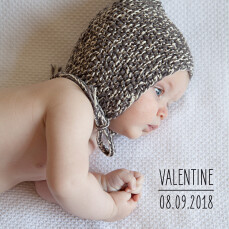 Faire-part de naissance L\'essentiel noir