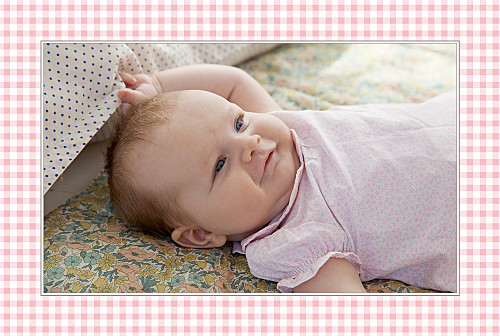 Faire-part de naissance Vichy paysage photo rose Faire-part de naissance Vichy paysage photo rose