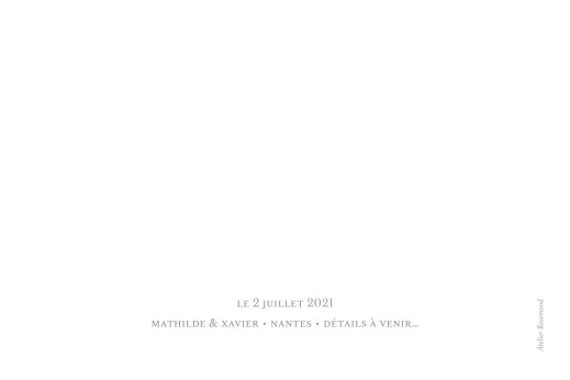 Save the Date Un grand jour (paysage) blanc - Verso