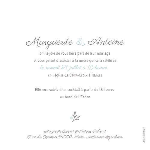 Faire-part de mariage Couronne champêtre menthe - Page 2 Faire-part de mariage Couronne champêtre menthe - Page 2