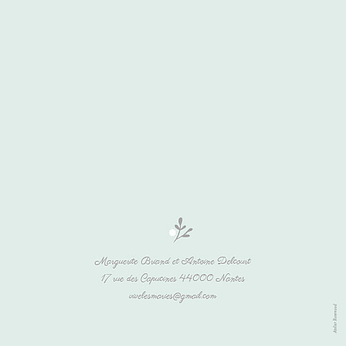 Faire-part de mariage Couronne champêtre (4 pages) menthe Faire-part de mariage Couronne champêtre (4 pages) menthe
