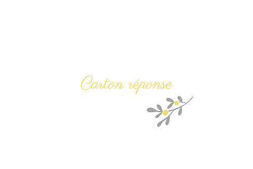 Carton réponse mariage Couronne champêtre blanc ocre Carton réponse mariage Couronne champêtre blanc ocre