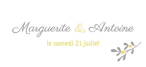Etiquette de mariage Couronne champêtre blanc ocre Etiquette de mariage Couronne champêtre blanc ocre