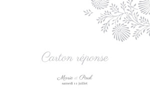Carton réponse mariage Idylle gris Carton réponse mariage Idylle gris