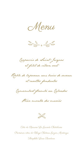Menu de mariage Poème (4 pages) kraft - Page 3 Menu de mariage Poème (4 pages) kraft - Page 3