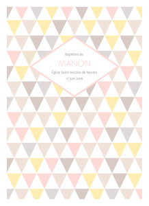 Livret de messe Triangles rose Livret de messe Triangles rose