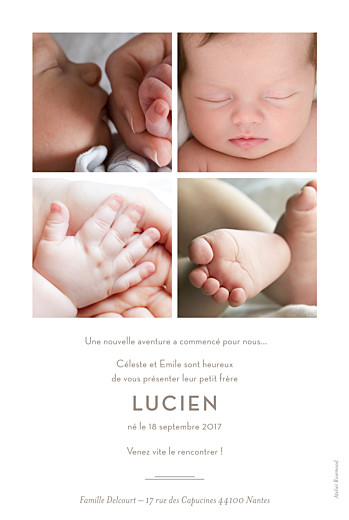 Faire-part de naissance L'annonce (5 photos) blanc - Page 2 Faire-part de naissance L'annonce (5 photos) blanc - Page 2