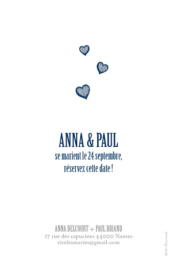 Save the Date Coeurs bleu marine - Page 2 Save the Date Coeurs bleu marine - Page 2