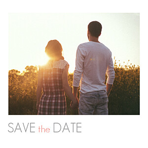 Save the Date Moderne photo blanc