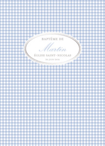 Livret de messe Vichy bleu Livret de messe Vichy bleu