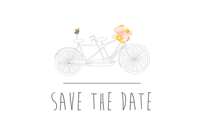 Save the Date Tandem rose ocre finition