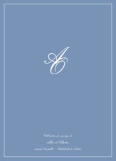 Couverture livret de messe mariage Chic liseré bleu