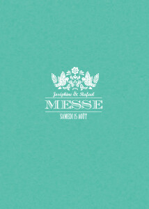 Couverture livret de messe mariage Papel Picado menthe Couverture livret de messe mariage Papel Picado menthe
