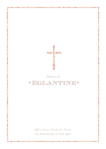 Livret de messe Croix liberty rose Livret de messe Croix liberty rose