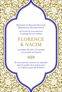 Faire-part de mariage Byzance doré Faire-part de mariage Byzance doré
