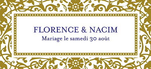 Etiquette de mariage Byzance doré Etiquette de mariage Byzance doré