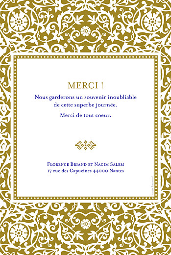 Carte de remerciement mariage Byzance photo doré - Page 2 Carte de remerciement mariage Byzance photo doré - Page 2