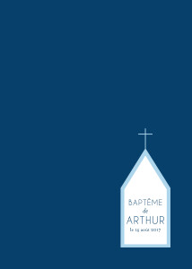 Couverture Livret de messe Petite église bleu